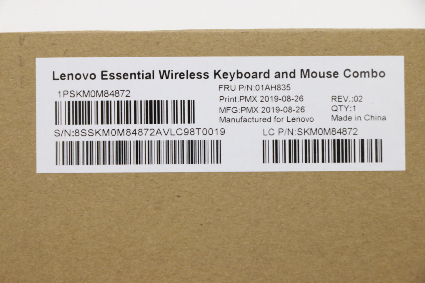 Lenovo Kyb_Mouse Primax Rfbu71 2.4G B - 01AH835