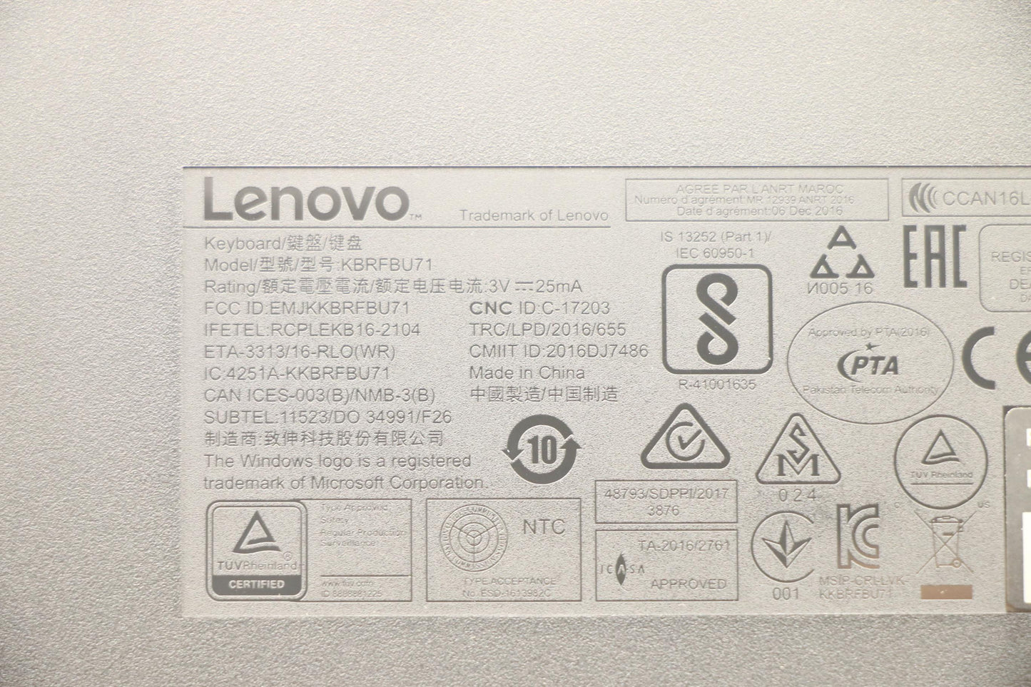 Lenovo Primax Rfbu71 2.4G Bk He - 01AH841