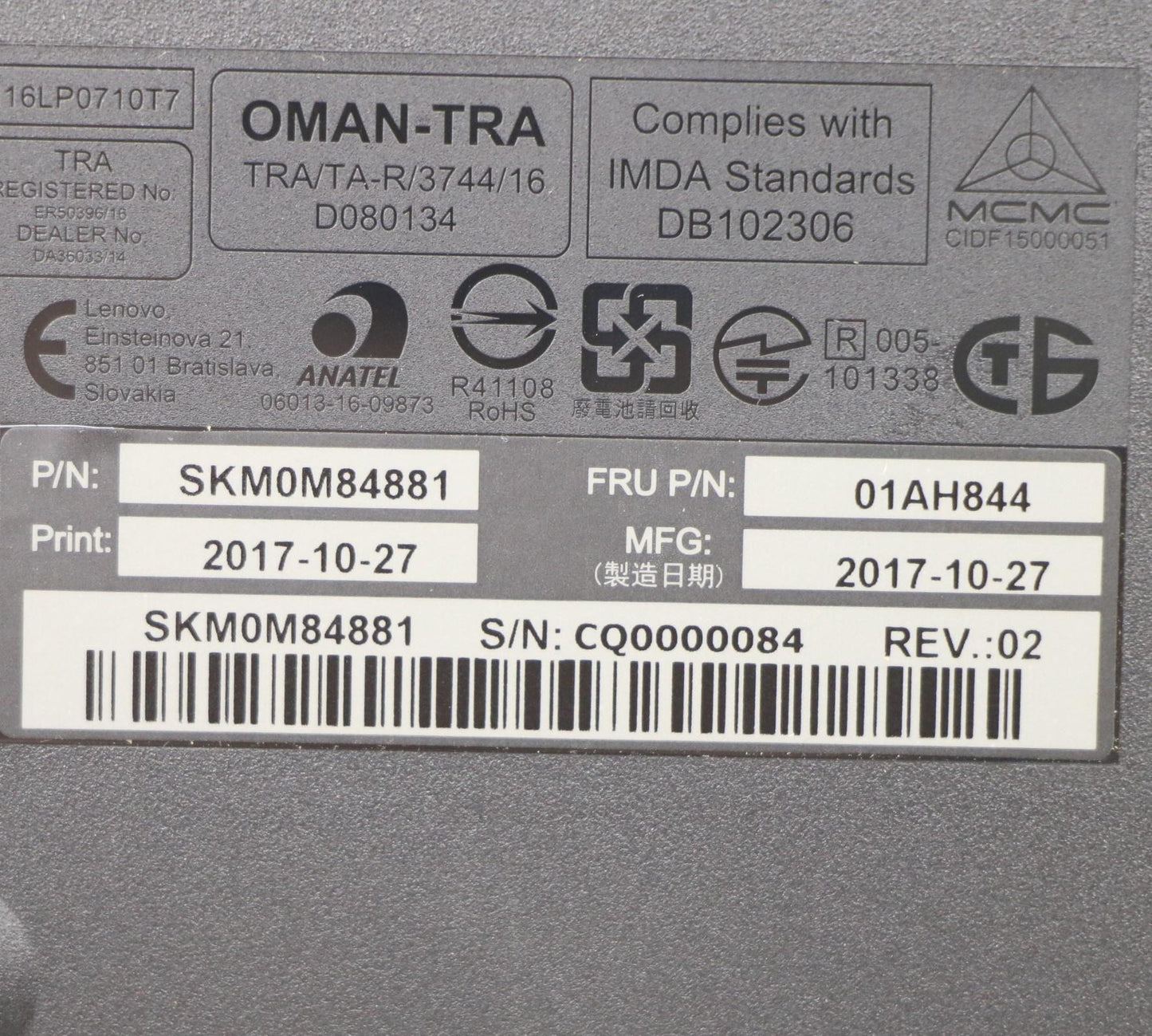 Lenovo Primax Rfbu71 2.4G Bk It - 01AH844