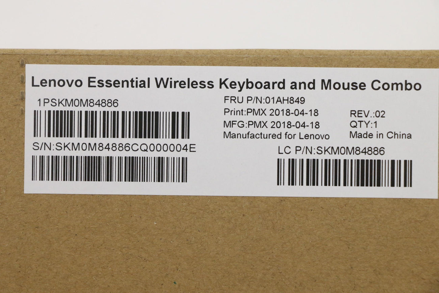 Lenovo 01AH849 Kybmouse Primax Rfbu71 24G Bk