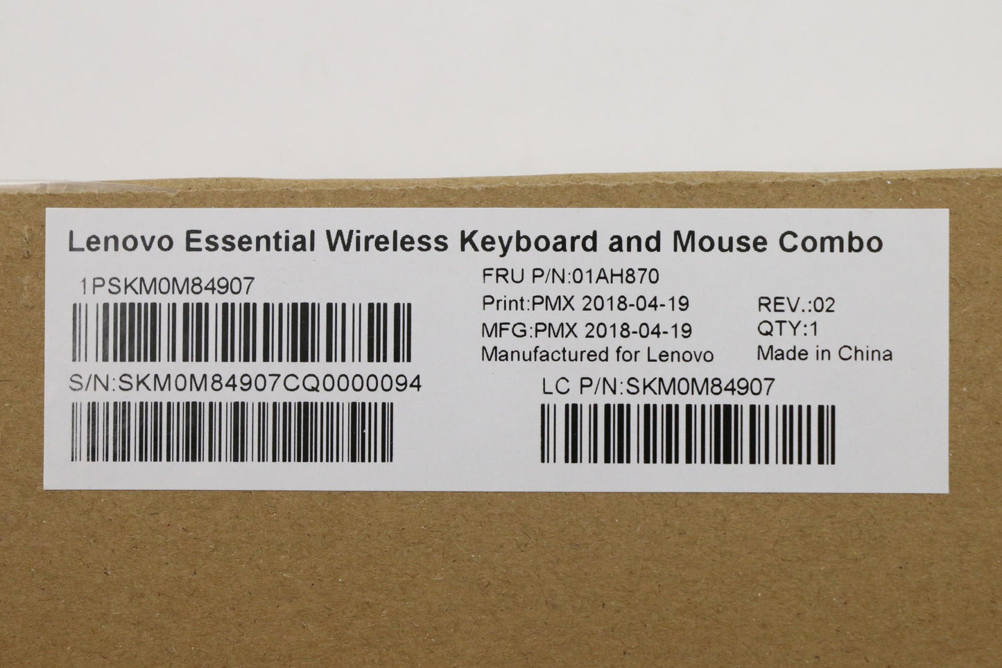 Lenovo Primax Rfbu71 2.4G Bk Nod - 01AH870