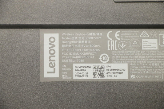 Lenovo Primax A940 2.4G Gy La Sp - 01AH885