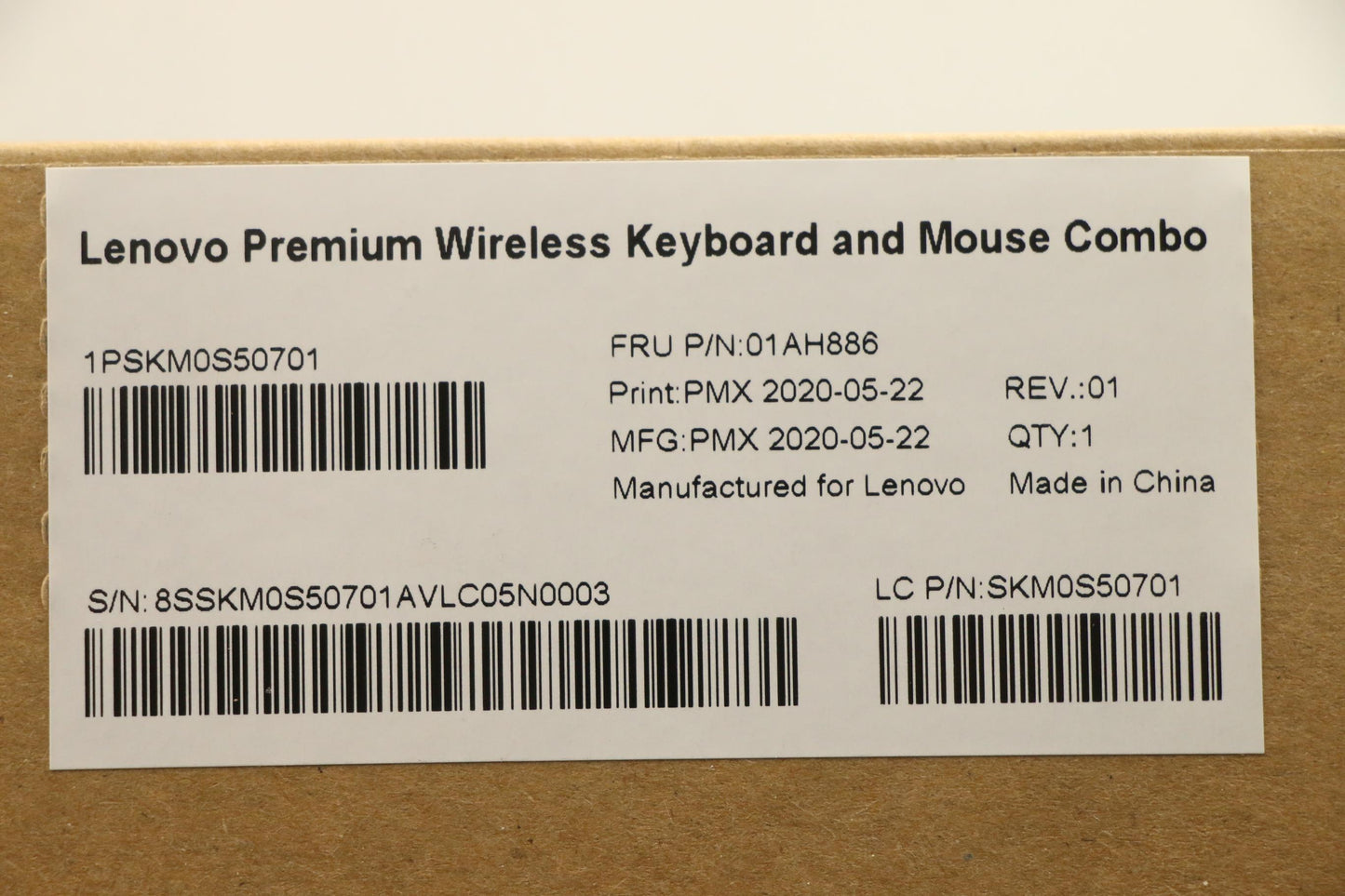 Lenovo Primax A940 2.4G Gy Pt - 01AH886