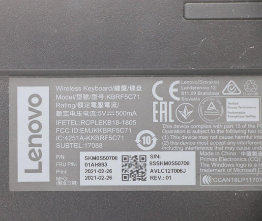 Lenovo Primax A940 2.4G Gy In - 01AH893