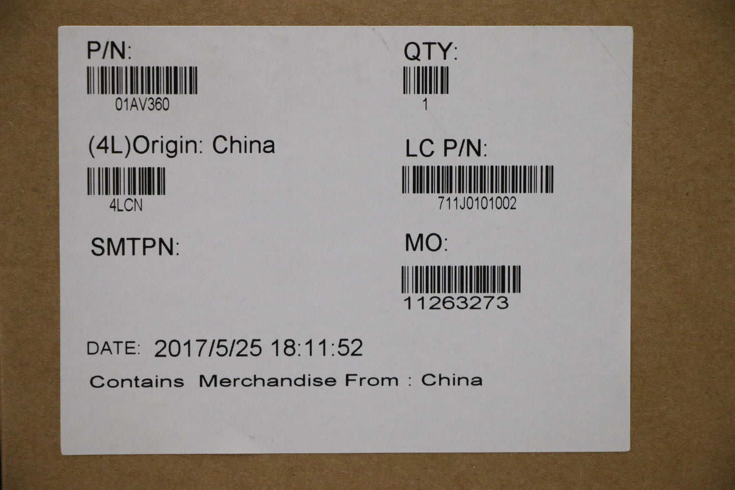 Lenovo Mbwini77700Hqm1200Mnamtntpmyra - 01AV360