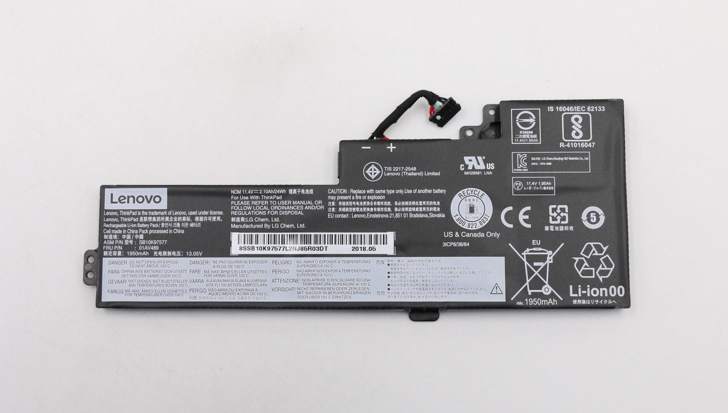 Lenovo Ct470 Batt Internal 3C 24Wh Li - 01AV420