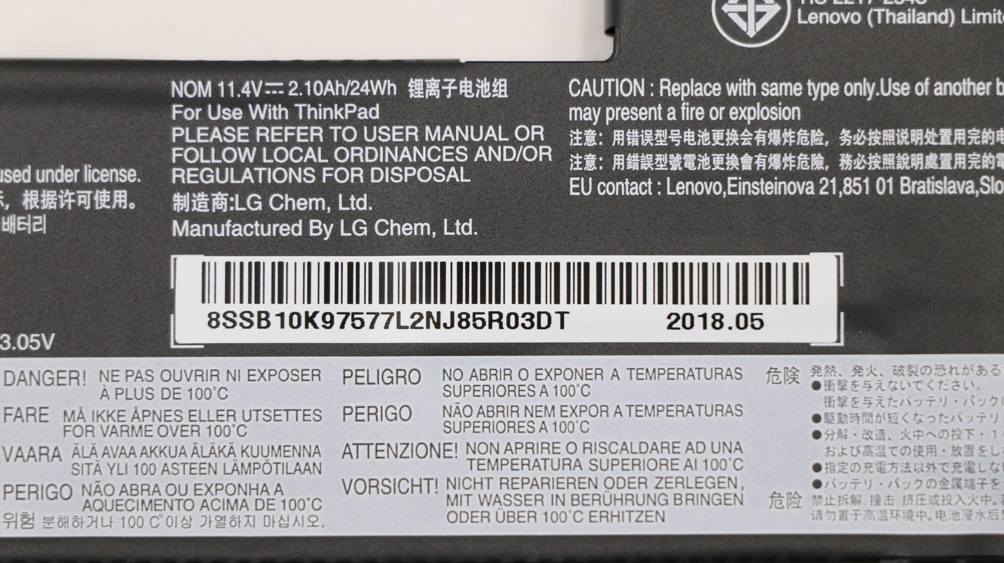 Lenovo Ct470 Batt Internal 3C 24Wh Li - 01AV420