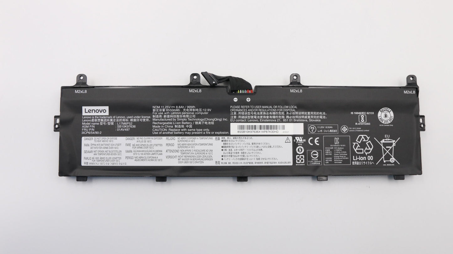 Lenovo 01AV497 Batt Internal 6C 99Wh Liion Sm