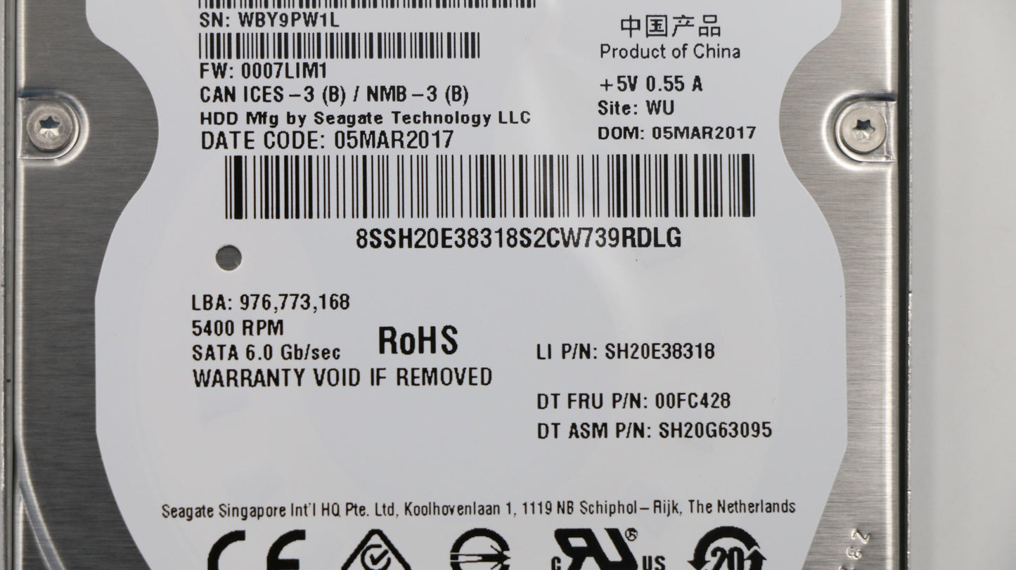 Lenovo Hd Hard Drives - 01AW502