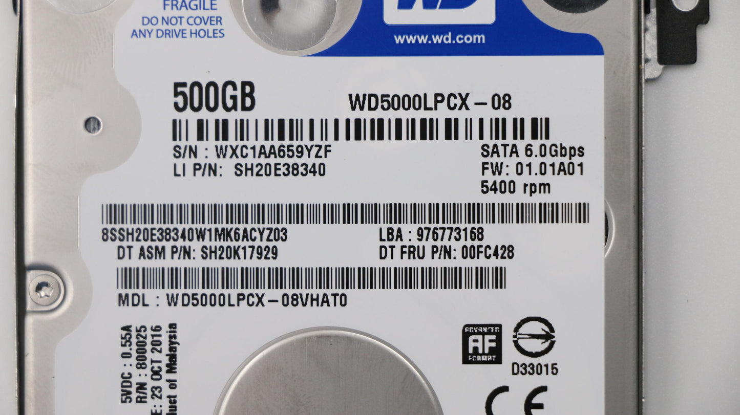 Lenovo Hd Hard Drives - 01AW598