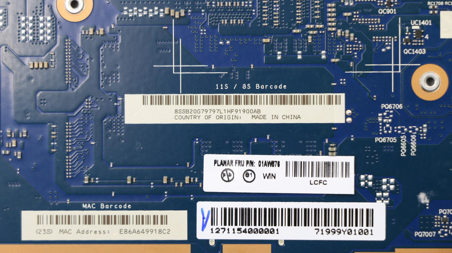 Lenovo Win I78650U 16G Amt Ytpm2 - 01AW876