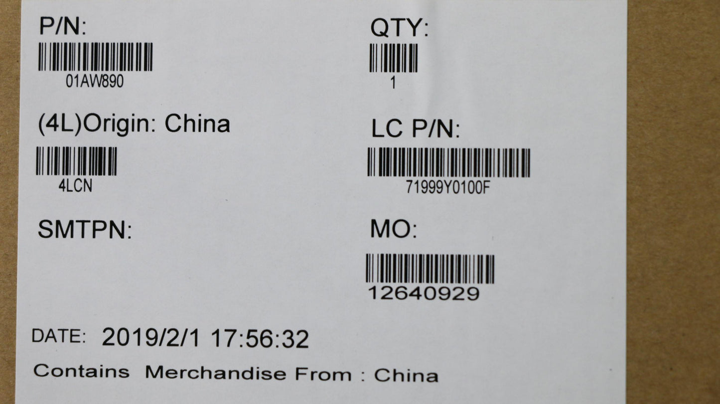 Lenovo Nok I58250U 8G Ytpm2 - 01AW890