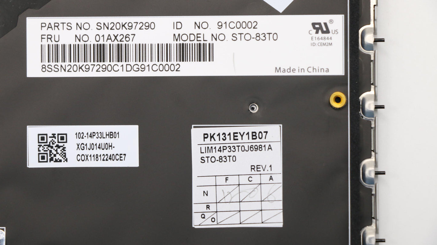 Lenovo Ki Keyboards Internal - 01AX267