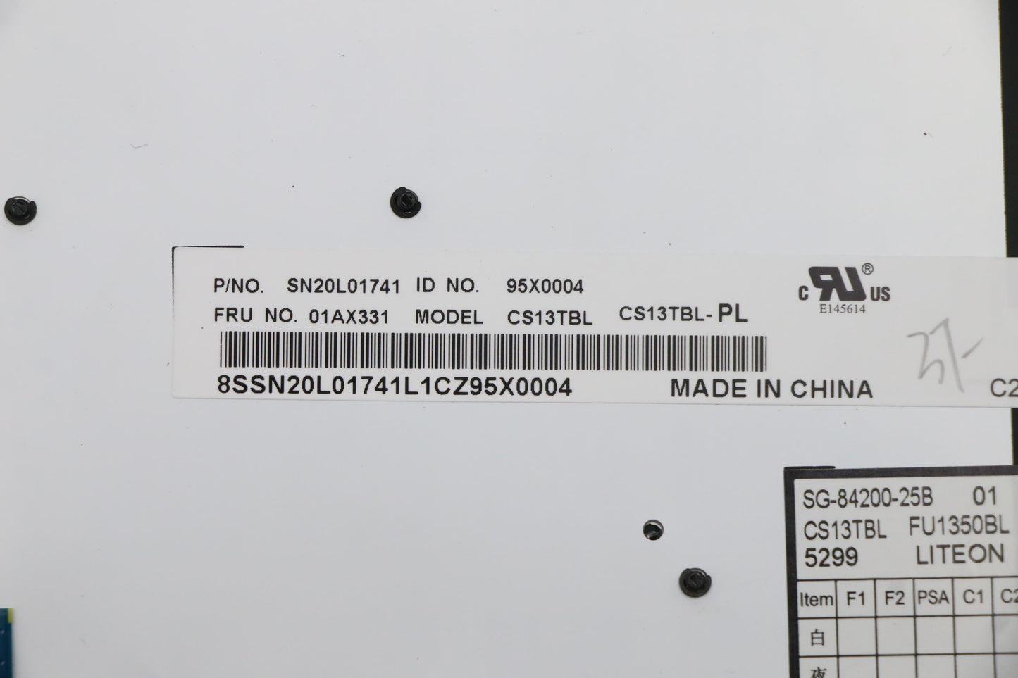 Lenovo Nb Kyb Cs13Tbl Barb Kbd,Pl,Ltn - 01AX331