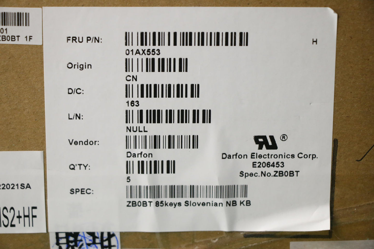 Lenovo Ct470 Keyboard Si Dfn Bl - 01AX553