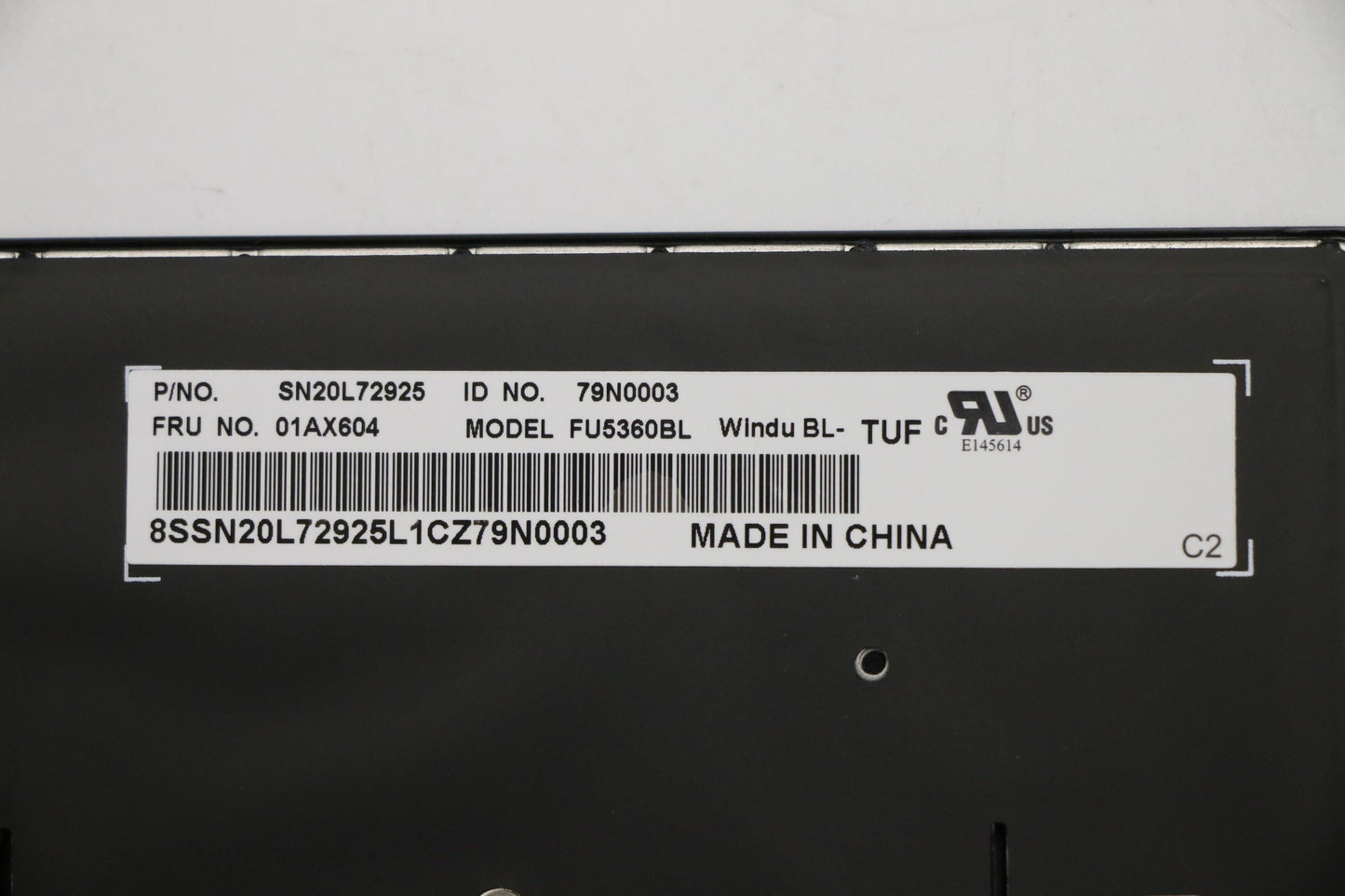 Lenovo Ct470 Keyboard Tuf Ltn Bl - 01AX604