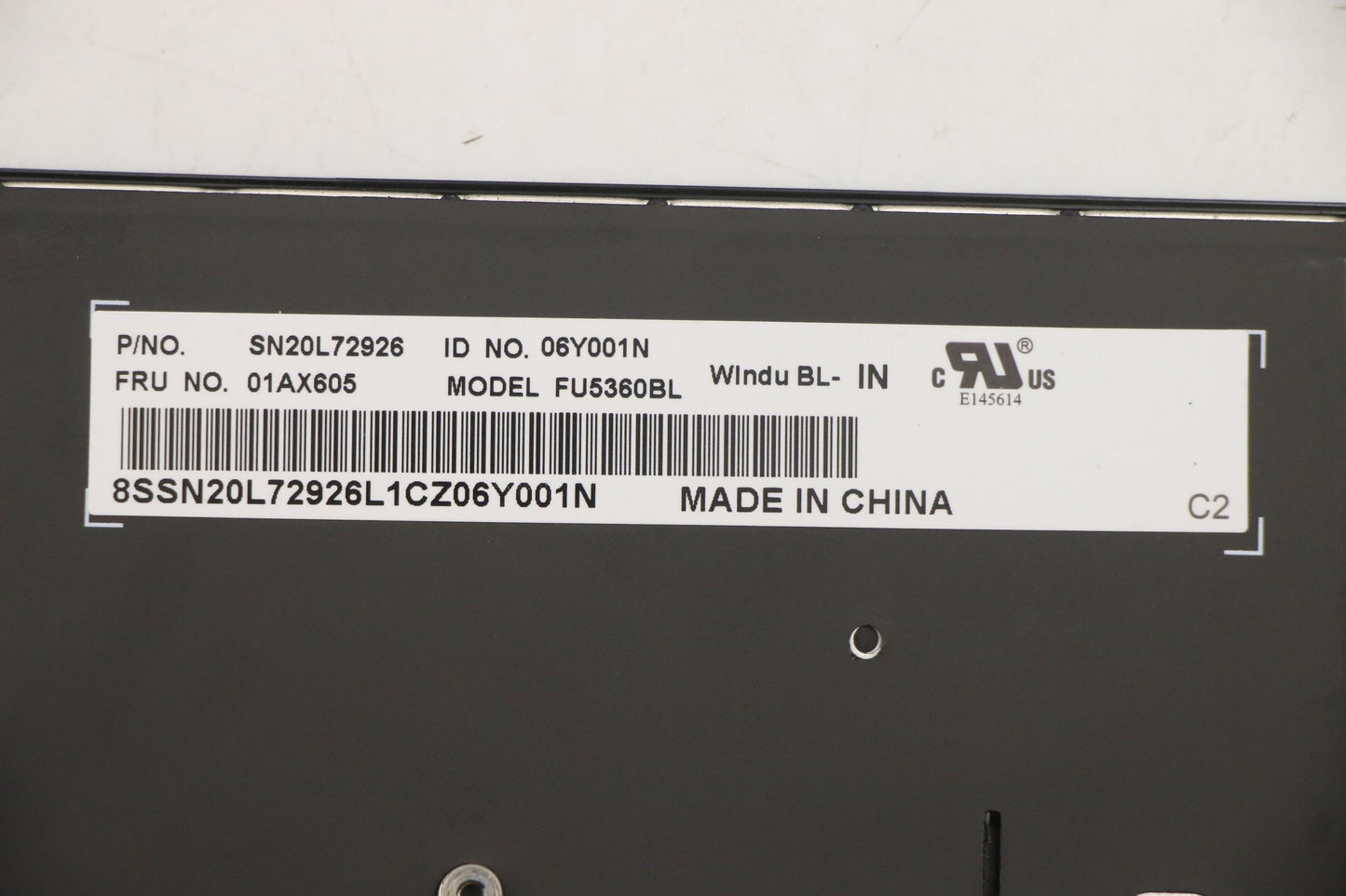 Lenovo Windu Keyboard, In, Ltn Bl - 01AX605