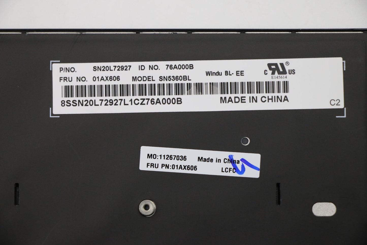 Lenovo Ct470 Keyboard Ee Ltn Bl - 01AX606