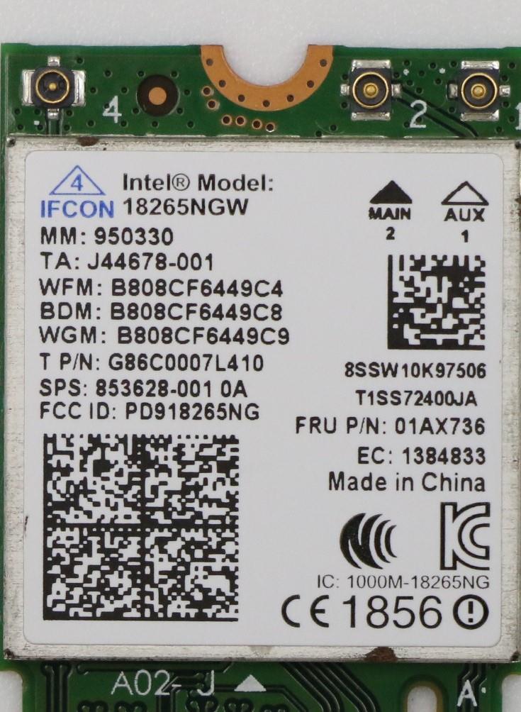 Lenovo Wireless, Cmb, Int, 18265 Vpro - 01AX736