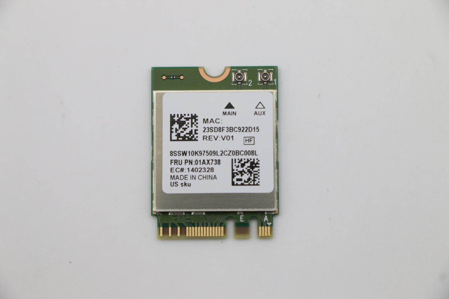 Lenovo 01AX738 Wireless,Cmb,Ltn,8822Be Fcc