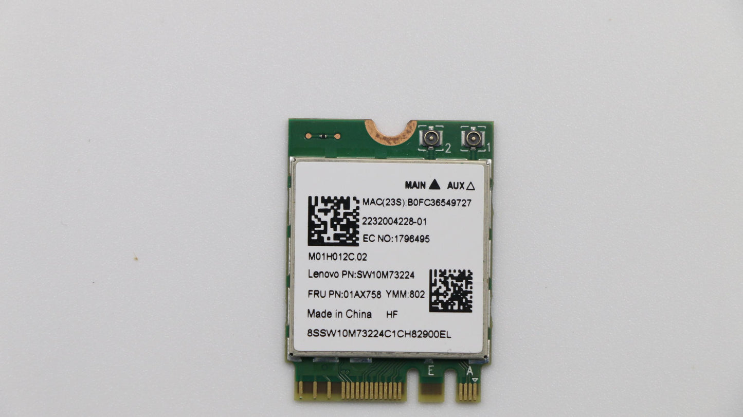Lenovo Wireless,Cmb,Cbt,8822Be Fcc - 01AX758