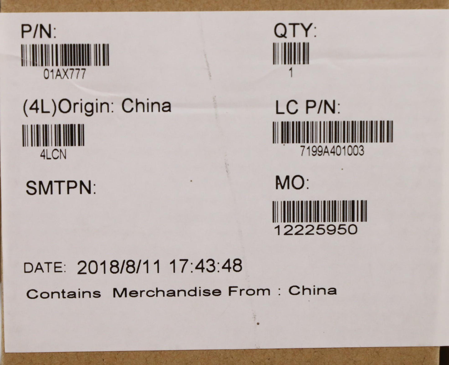 Lenovo Wireless Cmb Sie Em7430 Tab - 01AX777