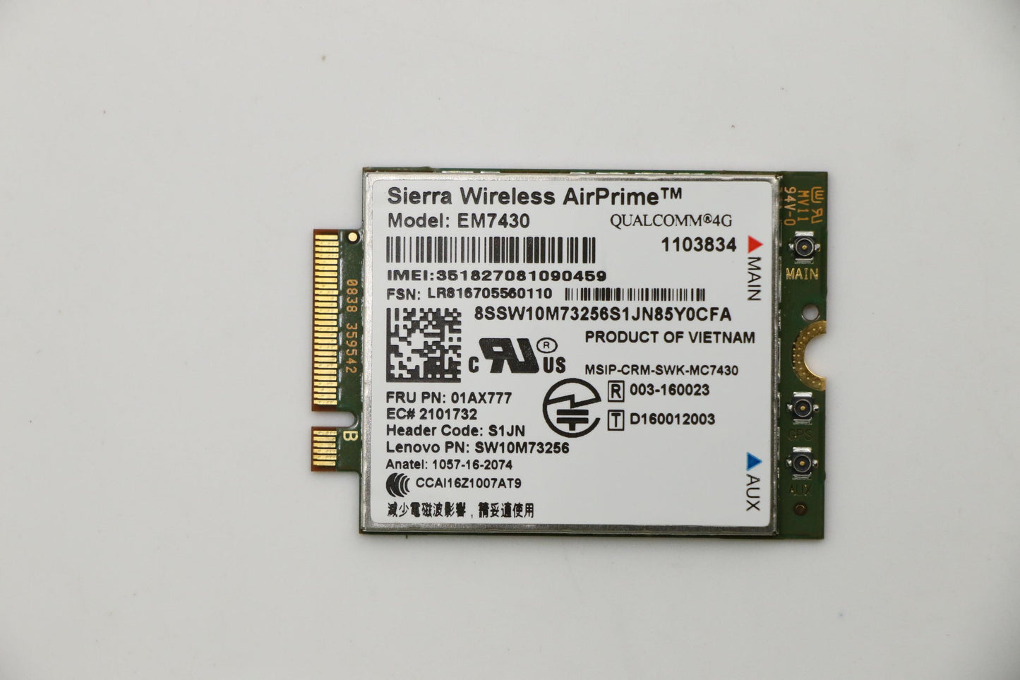 Lenovo Wireless Cmb Sie Em7430 Tab - 01AX777