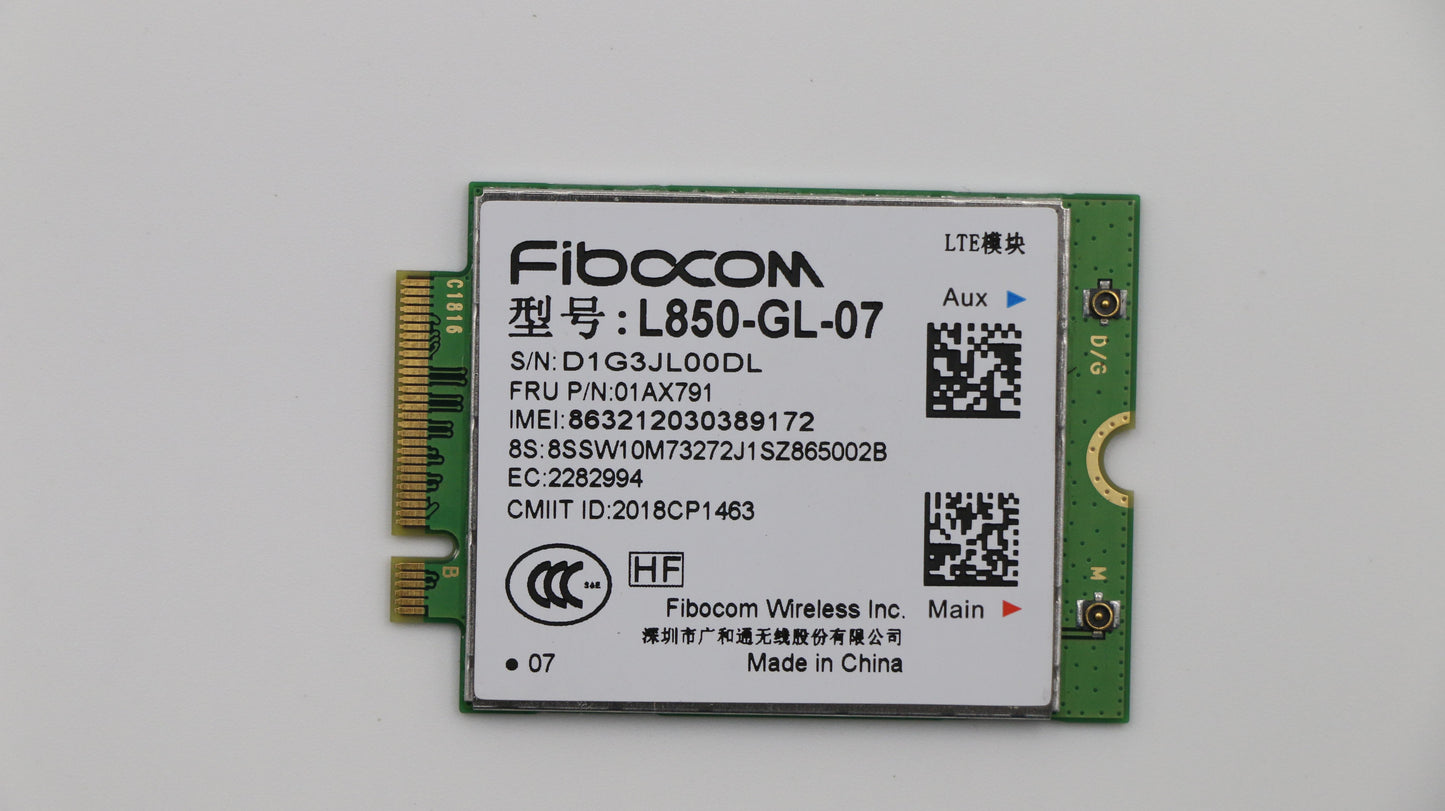 Lenovo Wirelesscmbfbcl850Gl Cn - 01AX791