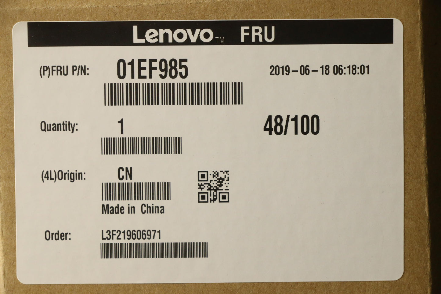Lenovo Mechanical Double Odd Gap Cove - 01EF985