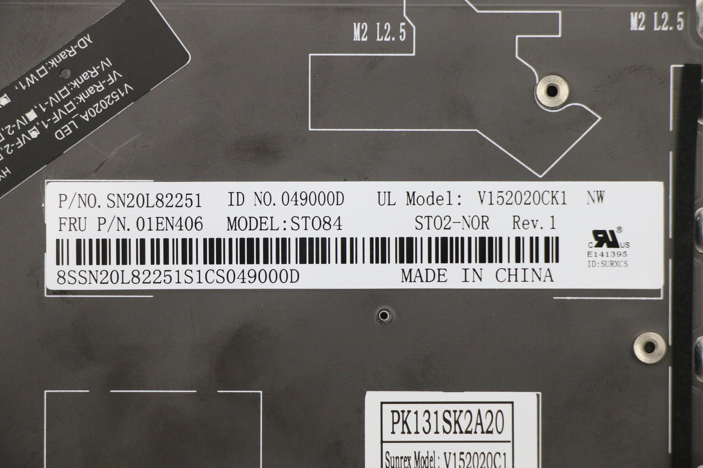 Lenovo Kb Blk Sunrex Norwegian - 01EN406