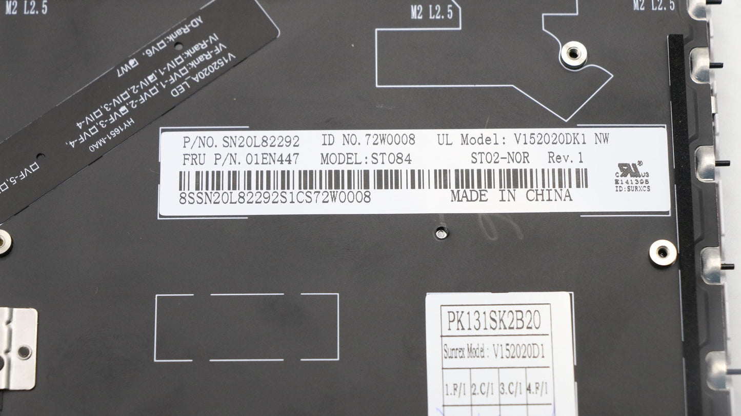 Lenovo Kb Slv Sunrex Norwegian - 01EN447