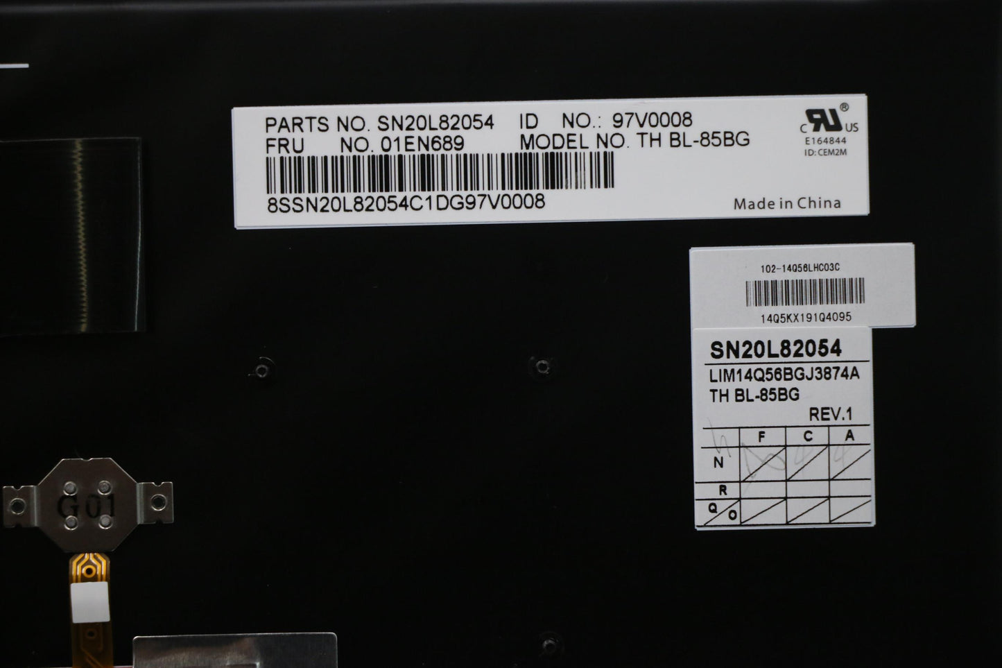 Lenovo Thorpe2 Kbd,Bg,Chy Bl - 01EN689