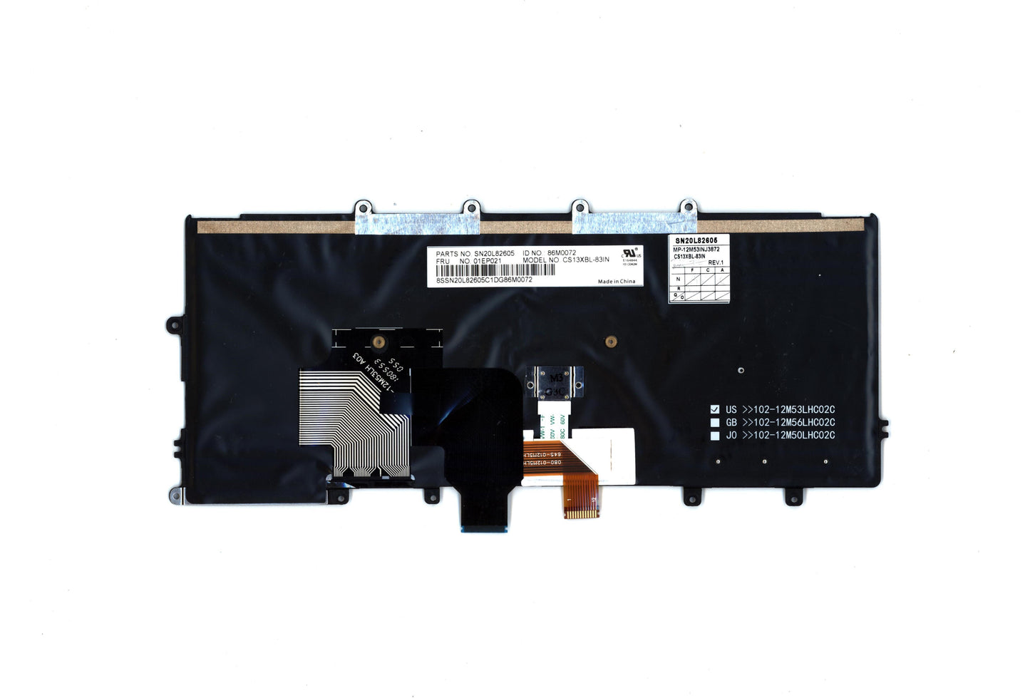 Lenovo Keyboard Bl Chy Indian - 01EP021