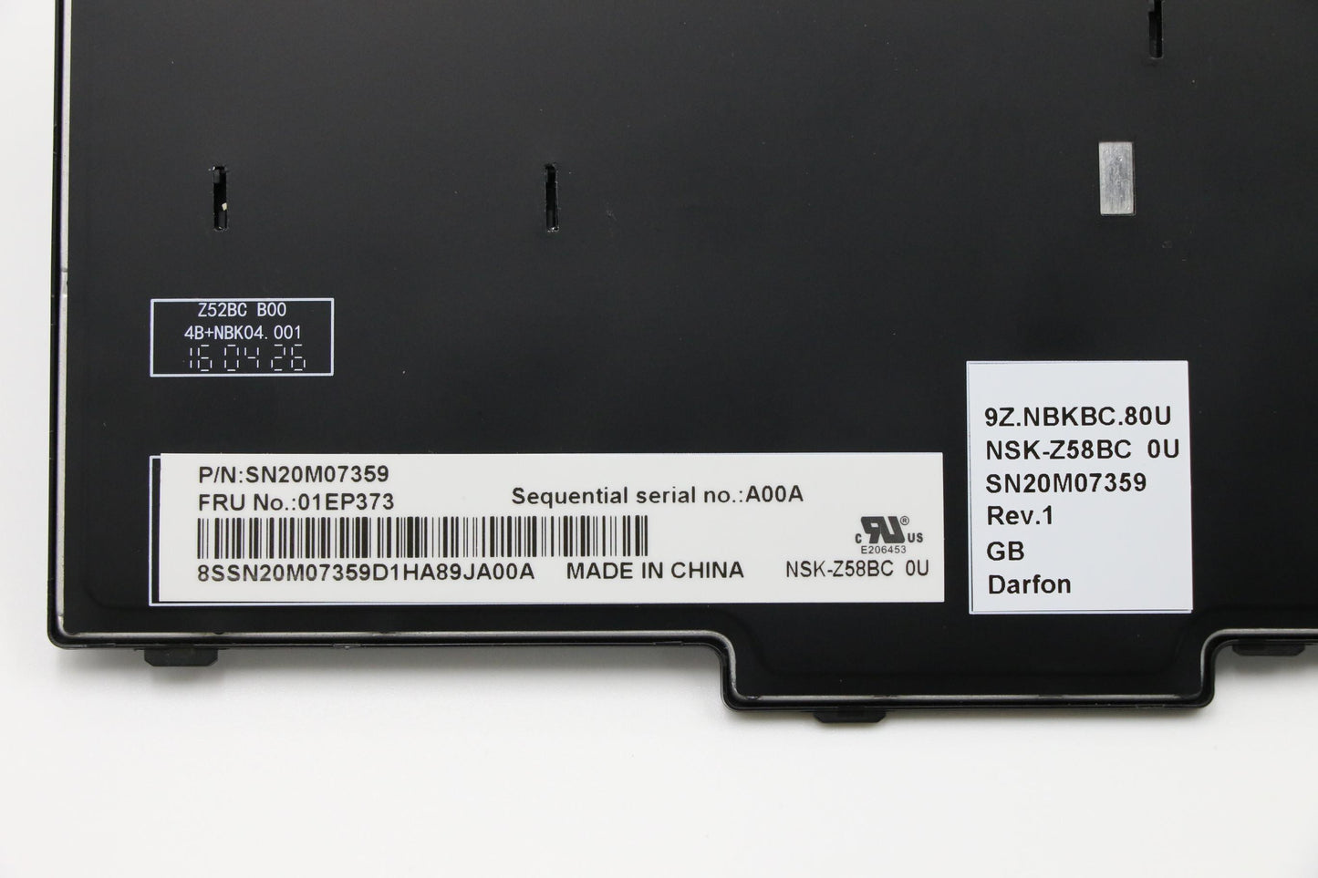 Lenovo Kb Darfon Bl Uk - 01EP373