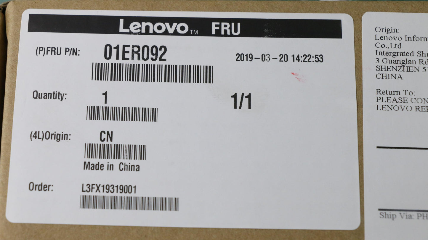 Lenovo Lcd Rear Cover Asm, On-Cell, S - 01ER092