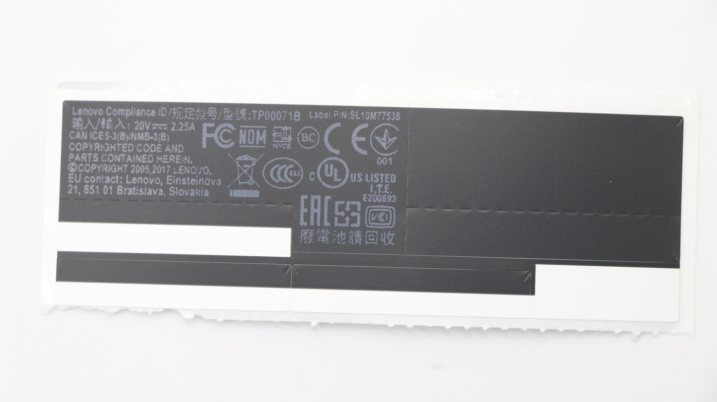Lenovo Kbd Bezel Asm For Nofpr,Lnv - 01ER288