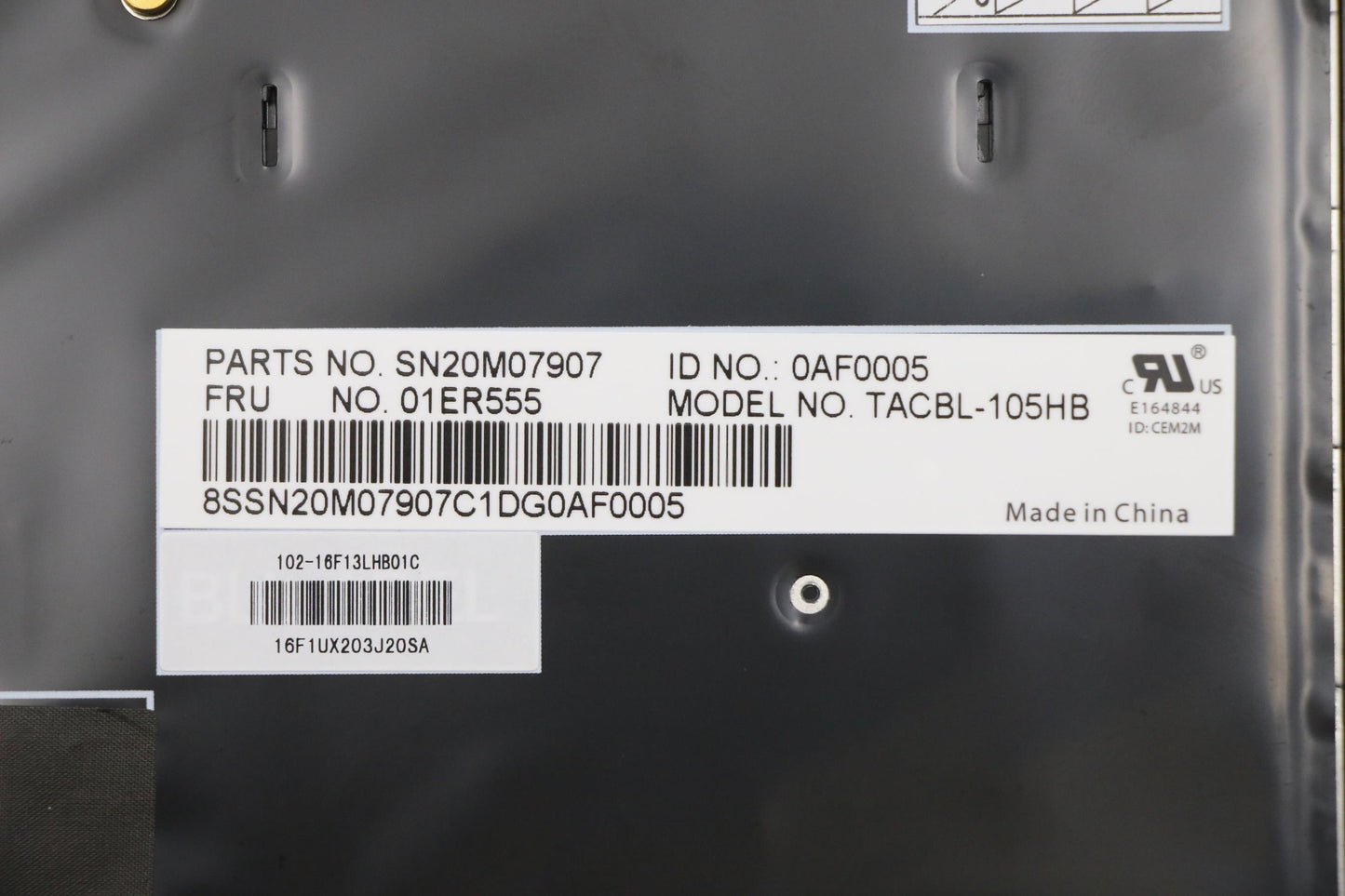 Lenovo Kb Lim16F13Hbj442 Il Lts-1 Bl - 01ER555