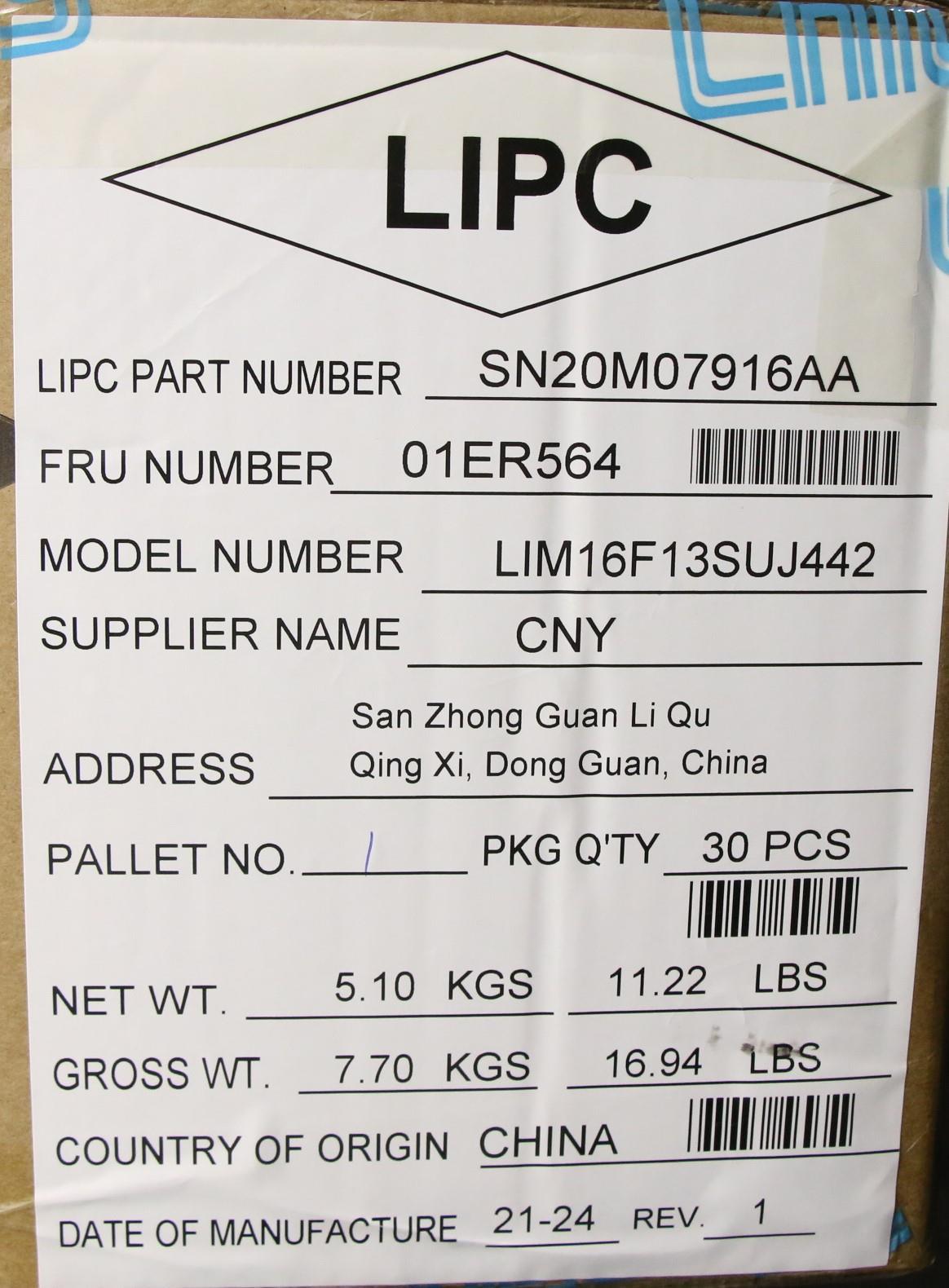 Lenovo Kb Lim16F13Suj442 Ru Lts-1 Bl - 01ER564
