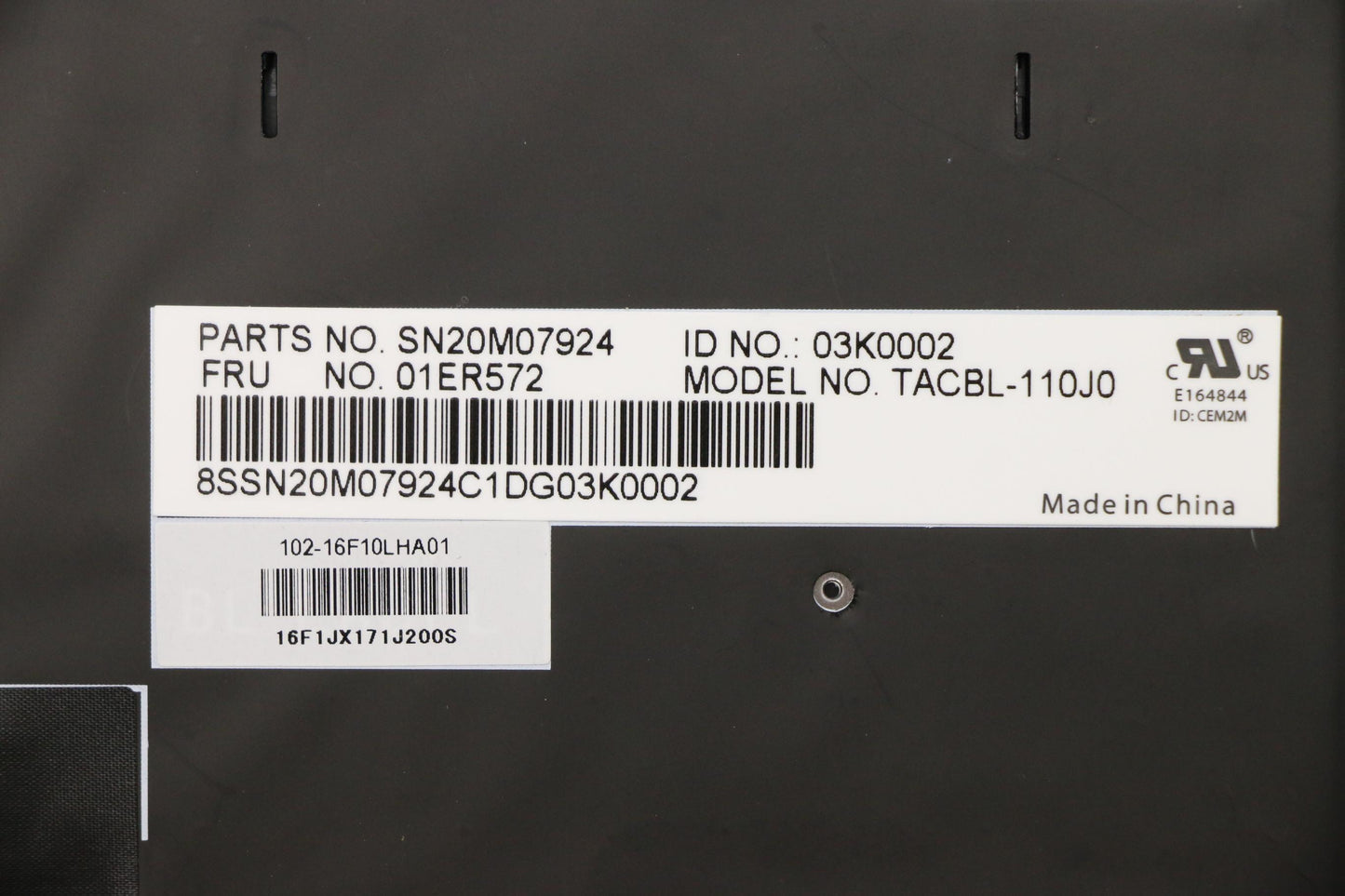 Lenovo Kb Lim16F10J0J442 Jp Lts-1 Bl - 01ER572
