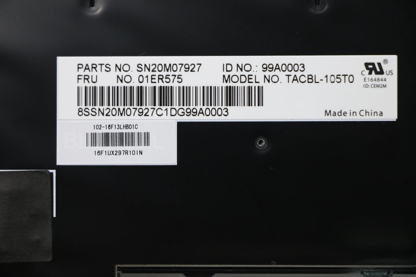 Lenovo Kb Lim16F13T0J442 Th Lts-1 Bl - 01ER575