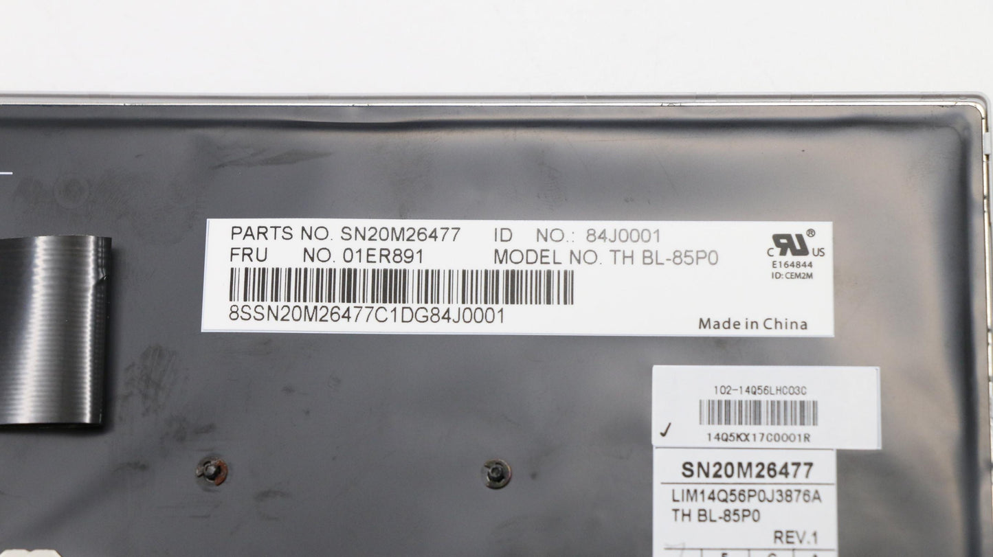 Lenovo Tho2 Chy Bl-Kb Sv Pt - 01ER891