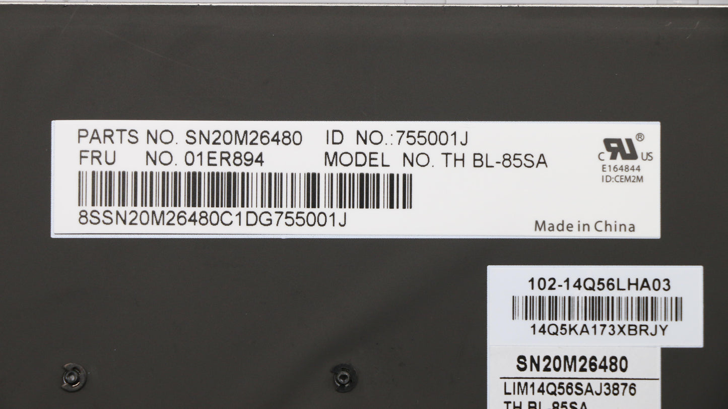 Lenovo Tho2 Chy Bl-Kb Sv Si - 01ER894