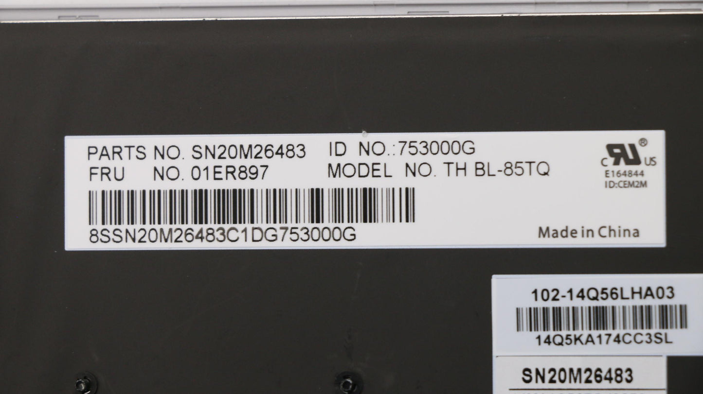 Lenovo Tho2 Chy Bl-Kb Sv Tr - 01ER897