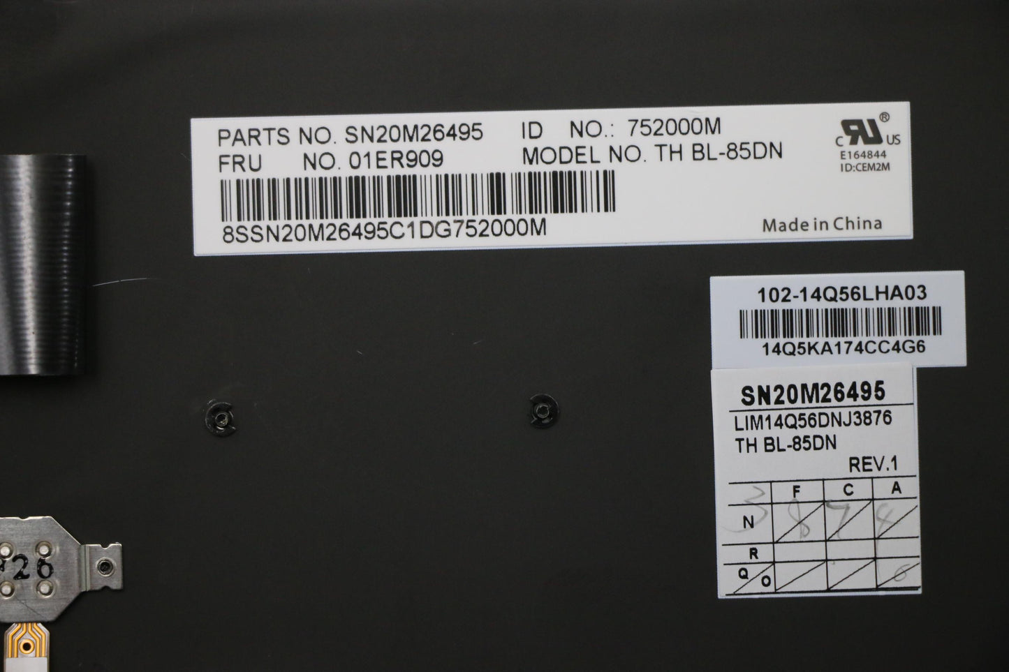 Lenovo Tho2 Chy Bl-Kb Sv Ndc - 01ER909