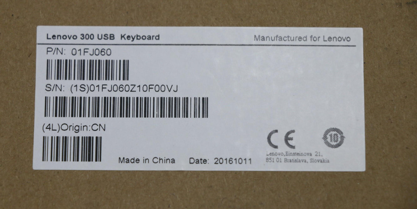 Lenovo Lenovo 300 Usb Keyboard Black - 01FJ060