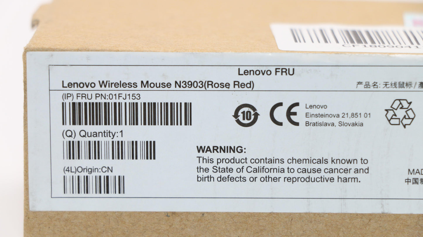 Lenovo Lenovo Wireless Mouse N3903(Ro - 01FJ153