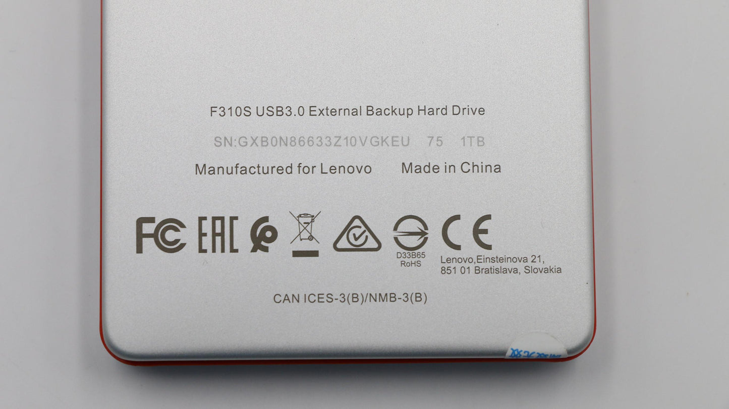Lenovo F310S Hdd 1Tb Silver (Row) Fru - 01FJ190