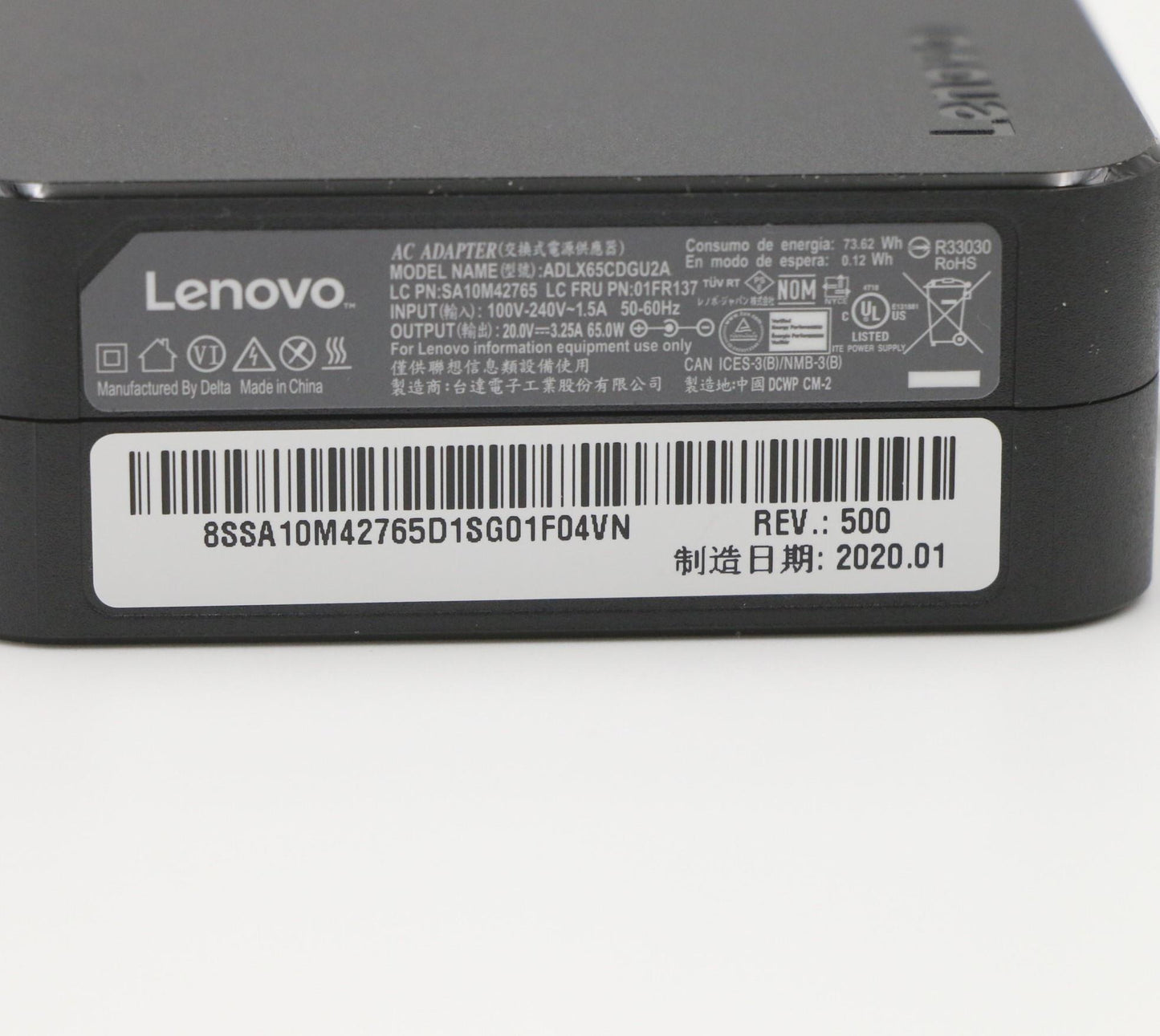 Lenovo Ac Adapter Adlx65Cdgu2A 20V3.2 - 01FR137