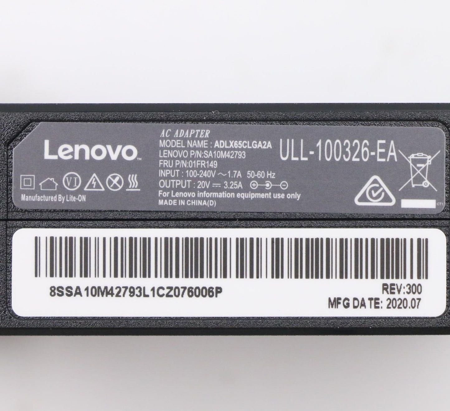 Lenovo Ac Adapter Adlx65Clga2A 20V3.2 - 01FR149