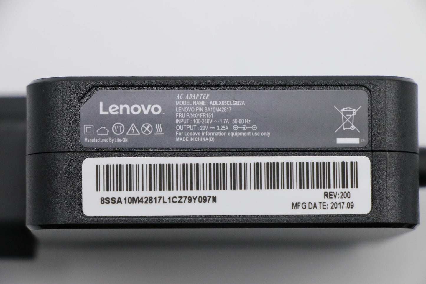 Lenovo Ac Adapter Adlx65Clgb2A 20V3.2 - 01FR151